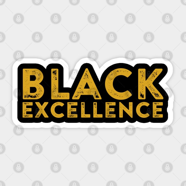 Black Excellence Gold | African American | Black Lives Sticker by UrbanLifeApparel